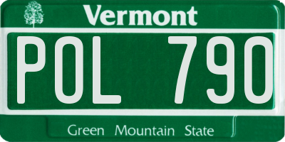 VT license plate POL790