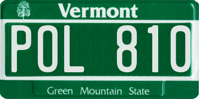 VT license plate POL810