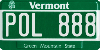 VT license plate POL888