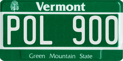 VT license plate POL900