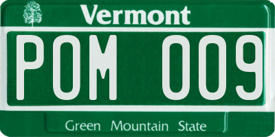VT license plate POM009