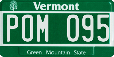 VT license plate POM095