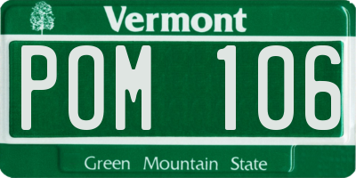 VT license plate POM106