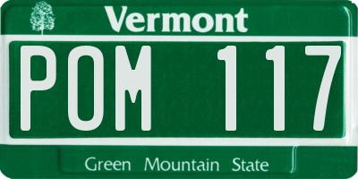 VT license plate POM117