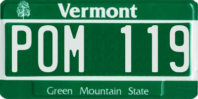VT license plate POM119