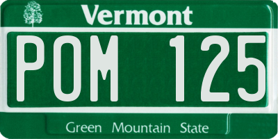 VT license plate POM125