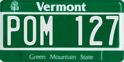 VT license plate POM127