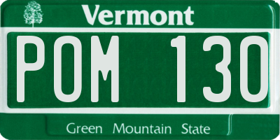 VT license plate POM130
