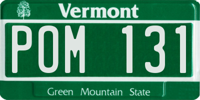 VT license plate POM131