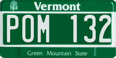 VT license plate POM132