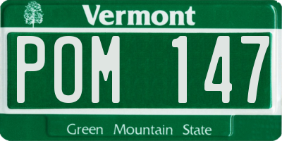 VT license plate POM147