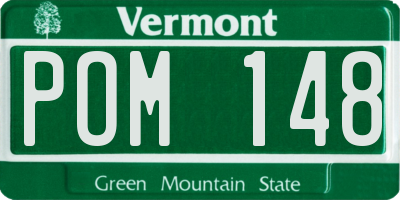 VT license plate POM148