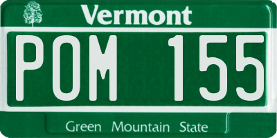VT license plate POM155
