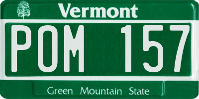 VT license plate POM157