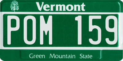 VT license plate POM159