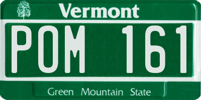 VT license plate POM161