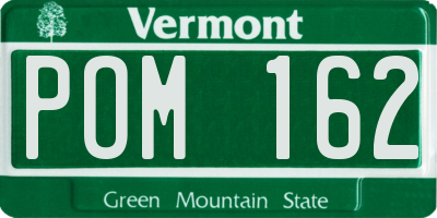 VT license plate POM162