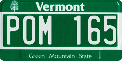 VT license plate POM165