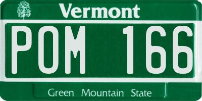 VT license plate POM166