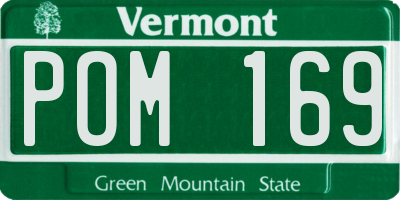 VT license plate POM169