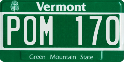 VT license plate POM170