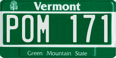VT license plate POM171