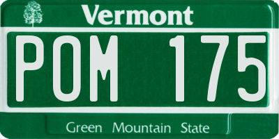 VT license plate POM175