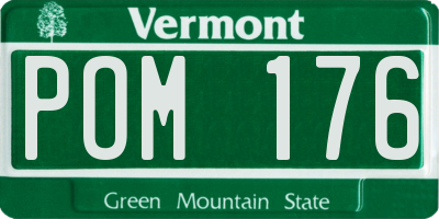 VT license plate POM176