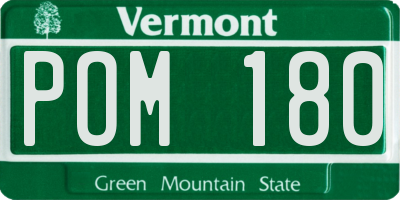 VT license plate POM180
