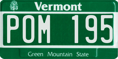 VT license plate POM195