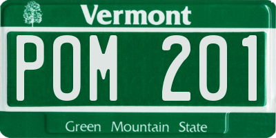 VT license plate POM201