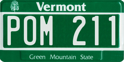 VT license plate POM211