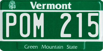 VT license plate POM215