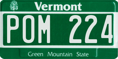 VT license plate POM224