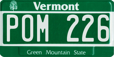 VT license plate POM226