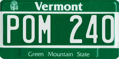 VT license plate POM240