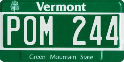 VT license plate POM244