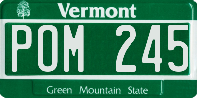 VT license plate POM245