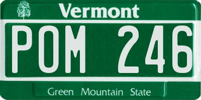 VT license plate POM246