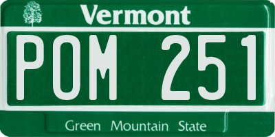 VT license plate POM251