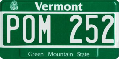 VT license plate POM252