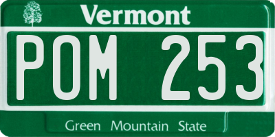 VT license plate POM253
