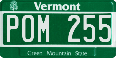VT license plate POM255
