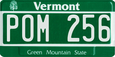 VT license plate POM256