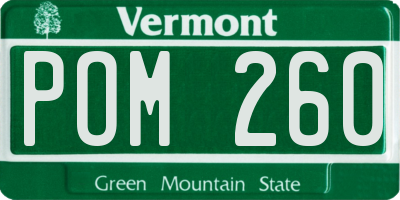 VT license plate POM260