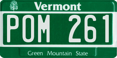 VT license plate POM261