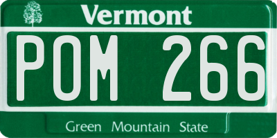 VT license plate POM266