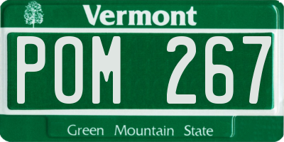 VT license plate POM267