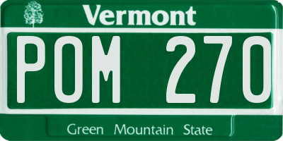 VT license plate POM270
