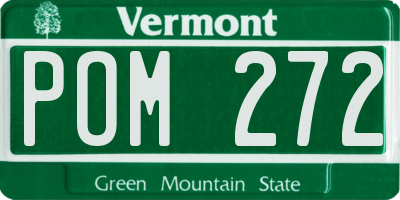 VT license plate POM272